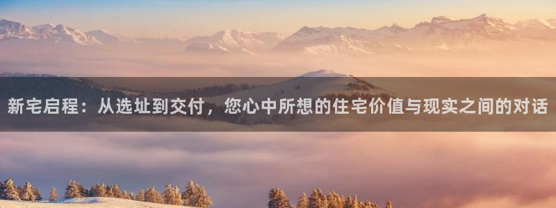 先锋娱乐网：新宅启程：从选址到交付，您心中所想的住宅价值与现实之间的对话