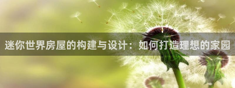 先锋娱乐大厅透视：迷你世界房屋的构建与设计：如何打造理想的家园