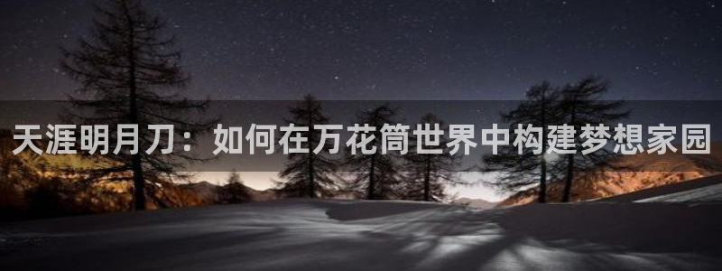 大连先锋娱乐：天涯明月刀：如何在万花筒世界中构建梦想家园