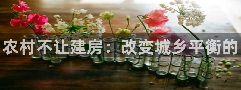 先锋娱乐大厅斗牛：农村不让建房：改变城乡平衡的