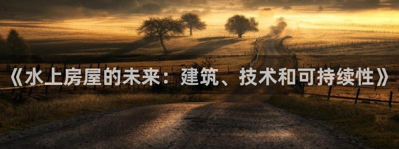 先锋银河娱乐：《水上房屋的未来：建筑、技术和可持续性》