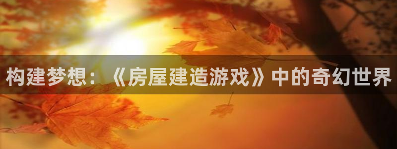 先锋娱乐在哪下载：构建梦想：《房屋建造游戏》中的奇幻世界