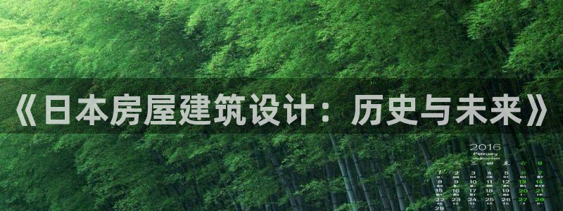 先锋娱乐场所：《日本房屋建筑设计：历史与未来》