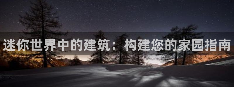 先锋娱乐提现多久到账：迷你世界中的建筑：构建您的家园指南